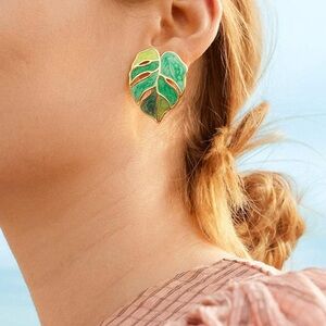 Monstera Earrings NWT